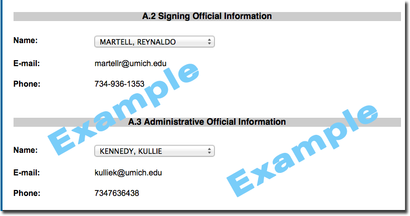 A-2 signing form example