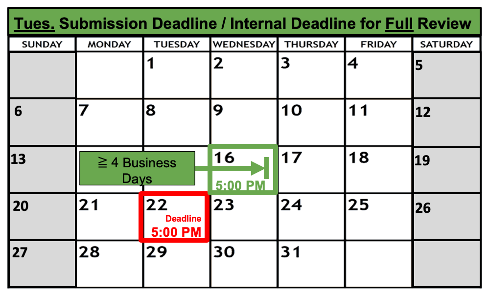 Deadline Calendar