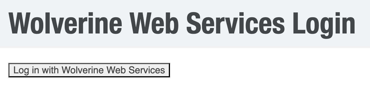 Wolverine Web Services Login